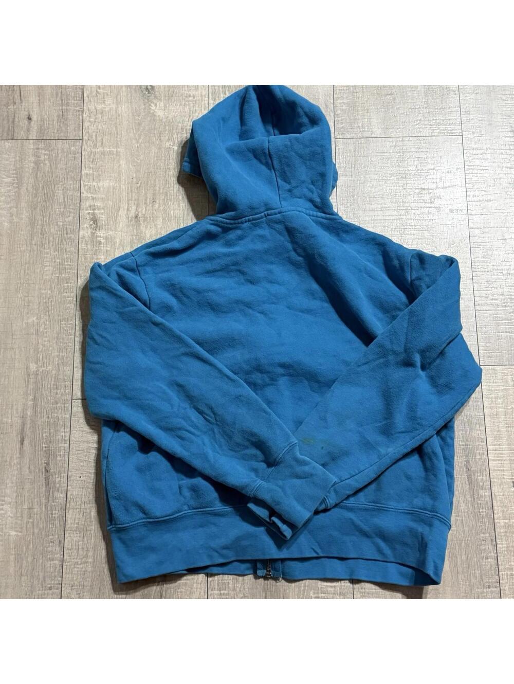 Y2K Aeropostale Rare Embroidered Butterfly Cropped Hoodie Jacket Blue Women L - Picture 3 of 10